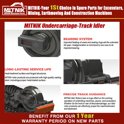 8-12mm Hardness Depth Hitachi Mini Excavator Idler EX60-5 with 2 YEARS After Service